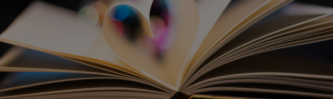 hero image love heart in a book