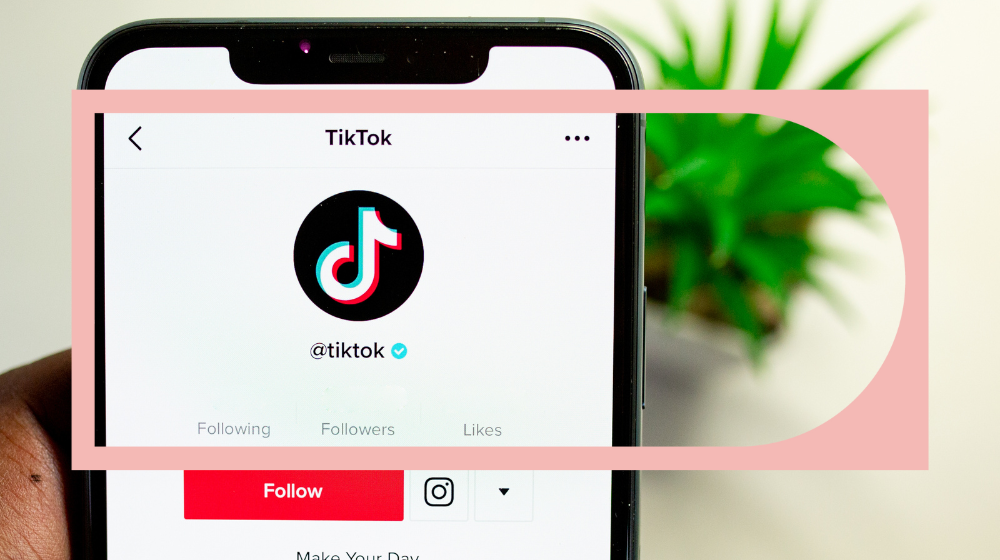 tiktok with pink d frame