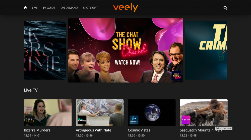 veely homescreen